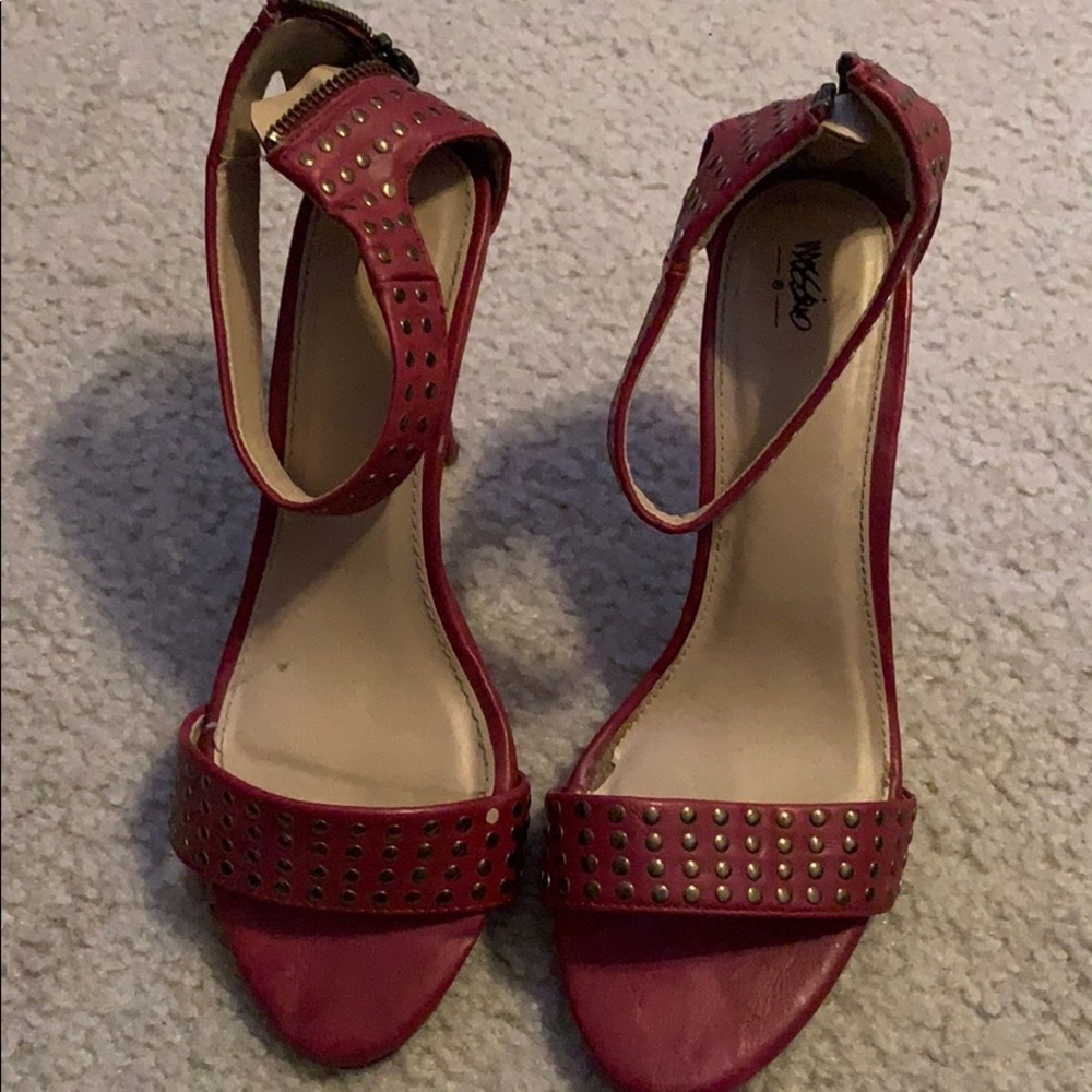 Red sandal kitten heels $10 OBO